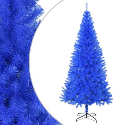 VidaXL Kunstkerstboom met standaard 210 cm pvc blauw