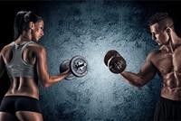 Fotobehang - Sportschool energie, premium print, inclusief behanglijm - thumbnail