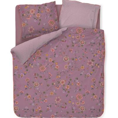 Pip Studio Flores Bailando Dekbedovertrek - Paars-2-persoons (200 x 200/220 cm)