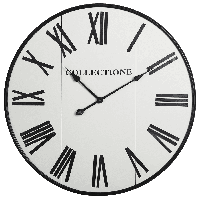 Wandklok Padova wit met zwarte cijfers 70 cm - thumbnail
