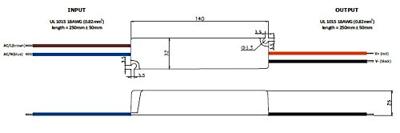 GLP LED voeding 20 watt 24VDC LED voeding - 24 volt