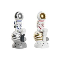Decoratieve figuren Home ESPRIT Blauw Wit Rood Zilverkleurig Vrouw Ruimtevaarder 11 x 7 x 24 cm (2 Stuks) - thumbnail
