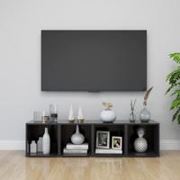 VidaXL Tv-meubelen 4 st 37x35x37 cm bewerkt hout grijs - thumbnail