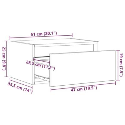 Nachtkastjes met LED's 2 st wandgemonteerd grijs sonoma eiken Nachtkastjes met LED's 2 st wandgemonteerd grijs sonoma eiken