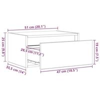 Nachtkastjes met LED's 2 st wandgemonteerd grijs sonoma eiken - thumbnail
