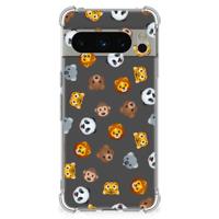 Doorzichtige Silicone Hoesje voor Google Pixel 8 Pro Dieren Emojis - thumbnail