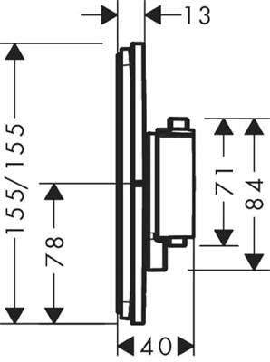 Hansgrohe ShowerSelect Comfort Q thermostaat inbouw voor 1 functie, mat wit