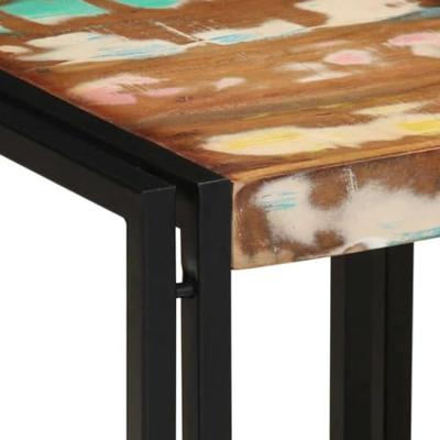 Salontafel Multikleur 40 x 40 x 38 cm Massief Gerecycled Hout