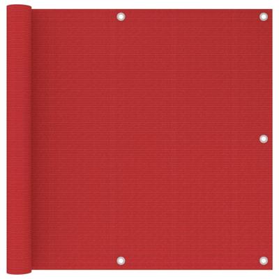VidaXL Balkonscherm 90x300 cm hdpe rood