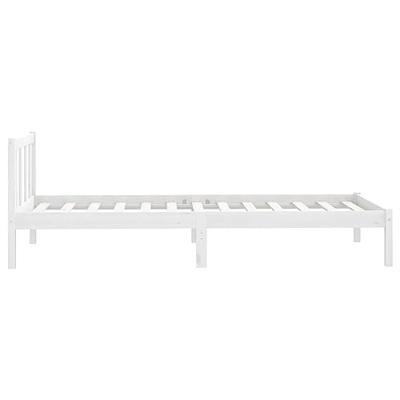 Bedframe massief grenenhout wit 90x200 cm