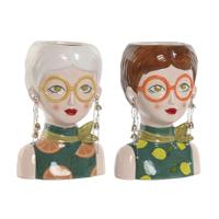 Home ESPRIT Multicolour Dolomite chica Stads 16 X 13,5 X 23 cm (2 Stuks) - thumbnail