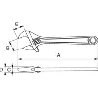 Bahco Moersleutel ERGO™ 257mm met Greep - 9072 - thumbnail