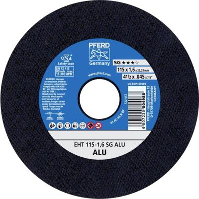 PFERD TOOLS EHT 115-1,6 SG ALU 61340425 Doorslijpschijf recht 115 mm 25 stuk(s) Aluminium, Non-ferrometaal