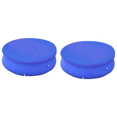 VidaXL Zwembadhoezen 2 st voor 360-367 cm bovengrondse zwembaden rond VidaXL Zwembadhoezen 2 st voor 360-367 cm bovengrondse zwembaden rond