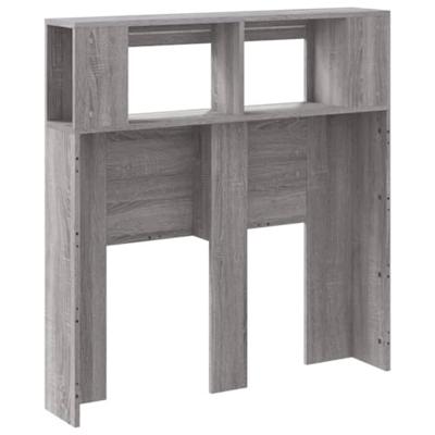 Hoofdeinde met LED 100x18,5x103,5 cm bewerkt hout grijs sonoma