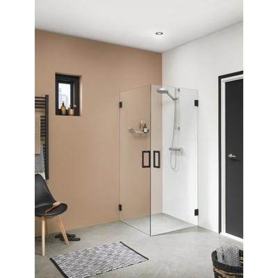 Sealskin Swingdeur 'I Am' 90X200 cm Mat Zwart Helder Antikalk Sealskin Swingdeur 'I Am' 90X200 cm Mat Zwart Helder Antikalk