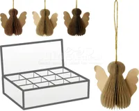 Kerstornament Papieren Engel 8cm Assorti 1st - thumbnail