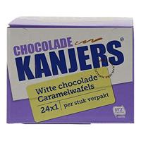 Kanjers witte choco caramelwafels (24x 45gr) - thumbnail