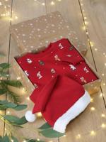 Kerstcadeauset babytrui + muts rood - thumbnail