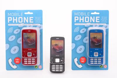 Mobiele telefoon met batterijen