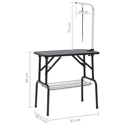 Hondentrimtafel verstelbaar met 1 lus en opbergschap - thumbnail