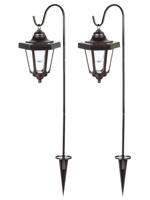 Smartwares Solar-paalverlichting 0,12 W zwart 2 st GOS-001-DB - thumbnail