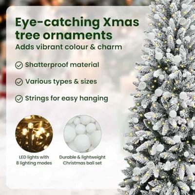 VidaXL Kunstkerstboom wit 210 cm pvc en plastic en staal en pe