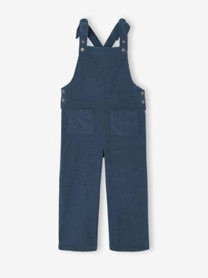 Salopet van fluweel / velours met fleece-effect en wijde pijpen voor meisjes dennen