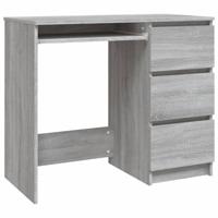 Bureau 90x45x76 cm bewerkt hout grijs sonoma eikenkleurig - thumbnail