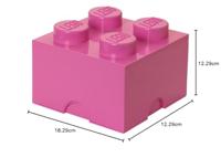 Room Copenhagen LEGO Storage Brick 4 Roze opbergdoos - thumbnail
