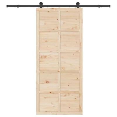 Schuifdeur Bruin 90 x 208 cm Massief grenenhout