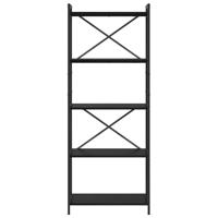 Boekenkast Zwart eiken 60 x 30 x 153 cm Bewerkt hout - thumbnail