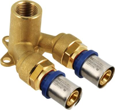 Bonfix Perskoppeling - 2x Alu-pers 1x Binnendraad - Doorstroom muurplaat - 20 x 1/2 x 20mm