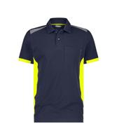 DASSY polo veracruz nachtblauw/fluogeel xxl - thumbnail