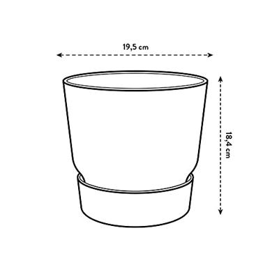 Elho Greenville bloempot 20 cm bladgroen