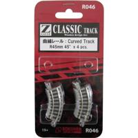 Z Rokuhan rails (met ballastbed) 7297046 Gebogen rails 45 ° 45 mm 4 stuk(s) - thumbnail