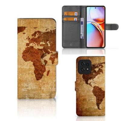 Motorola Edge 40 Pro | Flip Cover | Wereldkaart
