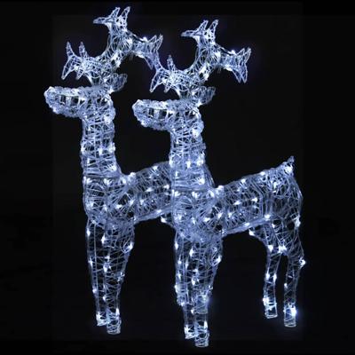 VidaXL Kerstversiering rendier 2 st 60x16x100 cm acryl VidaXL Kerstversiering rendier 2 st 60x16x100 cm acryl