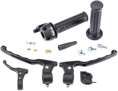 Domino gasgriffarmatur "classic" handle set classic gas, choke, brake grips Domino gasgriffarmatur "classic" handle set classic gas, choke, brake grips
