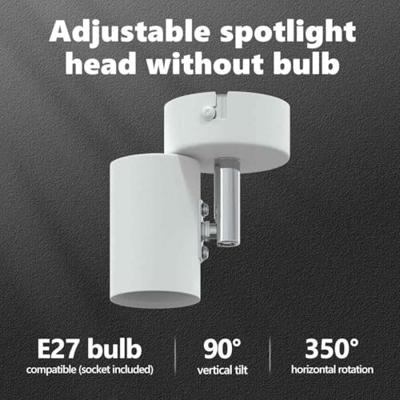 VidaXL Plafondspot met schijnwerpers wit 6,5 x 6 x 11,5 cm metaal