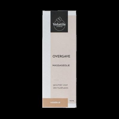 Massageolie overgave glas met pomp 100 Milliliter