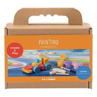 Creativ Company Mini hobbyset houten raceauto schilderen - thumbnail