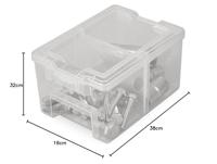 Alutec Assortimentskoffer-set (l x b x h) 38 x 17 x 32 mm Variabele onderverdeling Inhoud 9 onderdelen - thumbnail