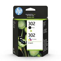 HP inktcartridge 302, 165 - 190 pagina&apos;s, OEM X4D37AE, 1 x zwart en 1 x 3 kleuren - thumbnail