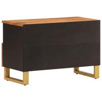 Tv-meubel 70x33,5x46 cm massief mangohout bruin en zwart - thumbnail