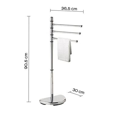 Handdoekhouder Sapho Hibiscus Vrijstaand 90.5 cm Chroom