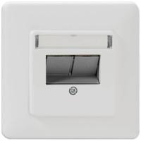 Rutenbeck UM-Cat.6A#139112071 Netwerkdoos Inbouw (in muur) Inzet met centraalstuk en frame Wit - thumbnail