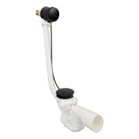 Badafvoer Xenz Pure | Vulcombinatie met overloop | Draaiknop | Rond | zwart mat - thumbnail