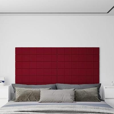 VidaXL Wandpanelen 12 st 1,62 m² 90x15 cm fluweel wijnrood VidaXL Wandpanelen 12 st 1,62 m² 90x15 cm fluweel wijnrood