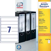 Rugetiket avery smal 38x192mm zelfklevend wit - thumbnail